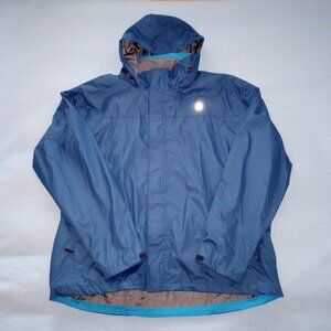 NWOT with Small Repair Waterproof Lightweight Blue Rain Jacket/Coat, Size XXXL